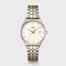 MONTRE CLUSE MINUIT DATE STEEL COCONUT MILK, BICOLOUR