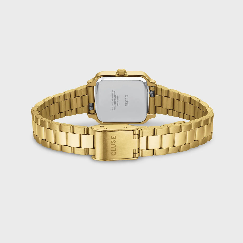 Montre Cluse Gracieuse Mini Femme – Boîtier doré 21 mm, cadran doré & bracelet acier 12 mm