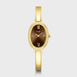 MONTRE CLUSE L'OVALE BROWN, GOLD COLOUR