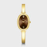 MONTRE CLUSE L'OVALE BROWN, GOLD COLOUR
