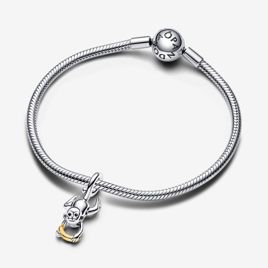 CHARM PANDORA PENDANT SINGE ARTICULÉ BICOLORE