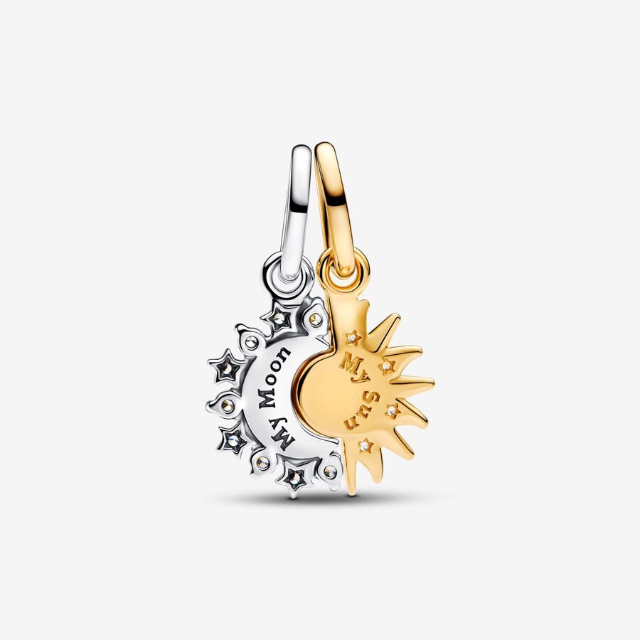 Charm Pendant Soleil & Lune Séparable