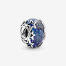 Charm Pandora en Verre de Murano Bleu Galaxie & Étoile