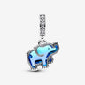 Charm Pandora Éléphant Verre de Murano Bleu