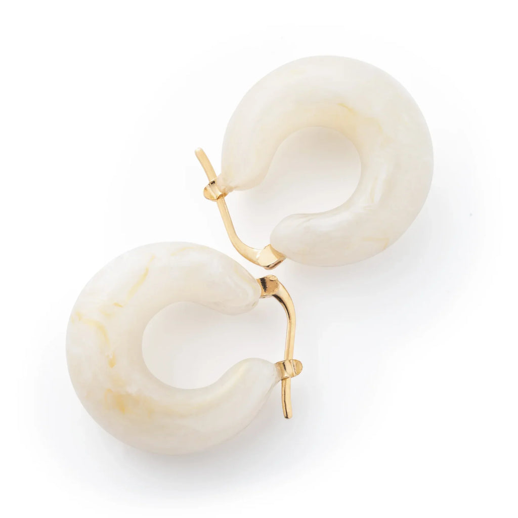Circlet Earrings Pearl Marble – Vanessa Baroni