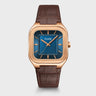 MONTRE CLUSE QUADRUS LEATHER BLUE ROSE GOLD