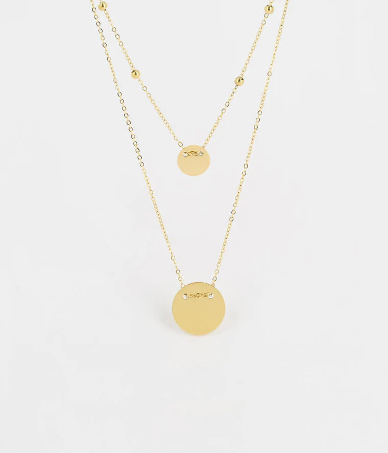 Collier Emile Zag acier doré
