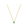 COLLIER OR JAUNE 750 EMERAUDE ET DIAMANTS