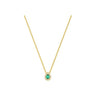 COLLIER OR JAUNE 750 EMERAUDE ET DIAMANTS