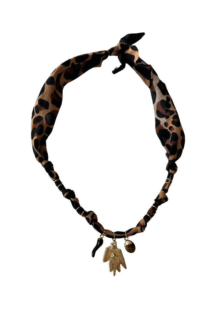 Collier condor Astro Léopard
