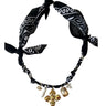 BADHNATI JEWELRY - COLLIER FLOWER CABOCHON MIDNIGHT NOIR
