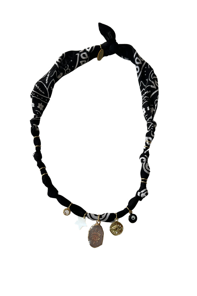 Collier pierre oeil Astro Noir
