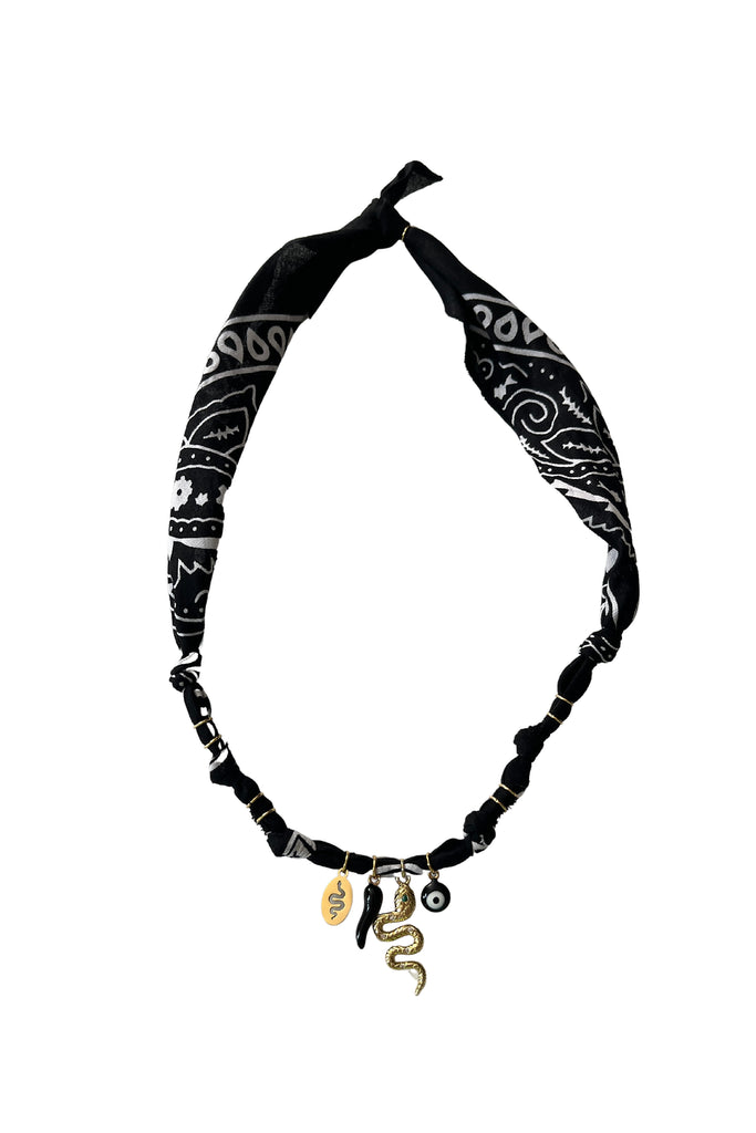 Collier serpent Indi noir
