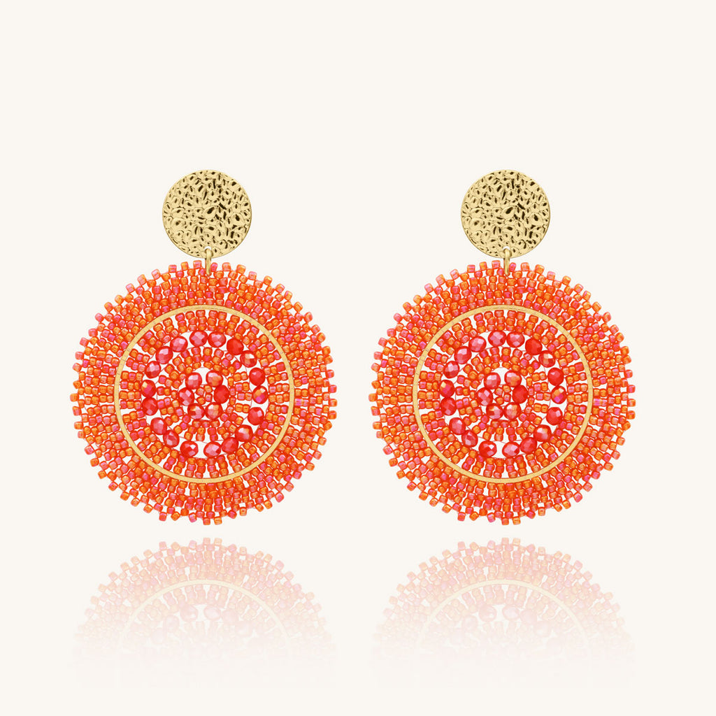 BOUCLES D'OREILLES SANTIBE ESPAGNOLA CORAIL