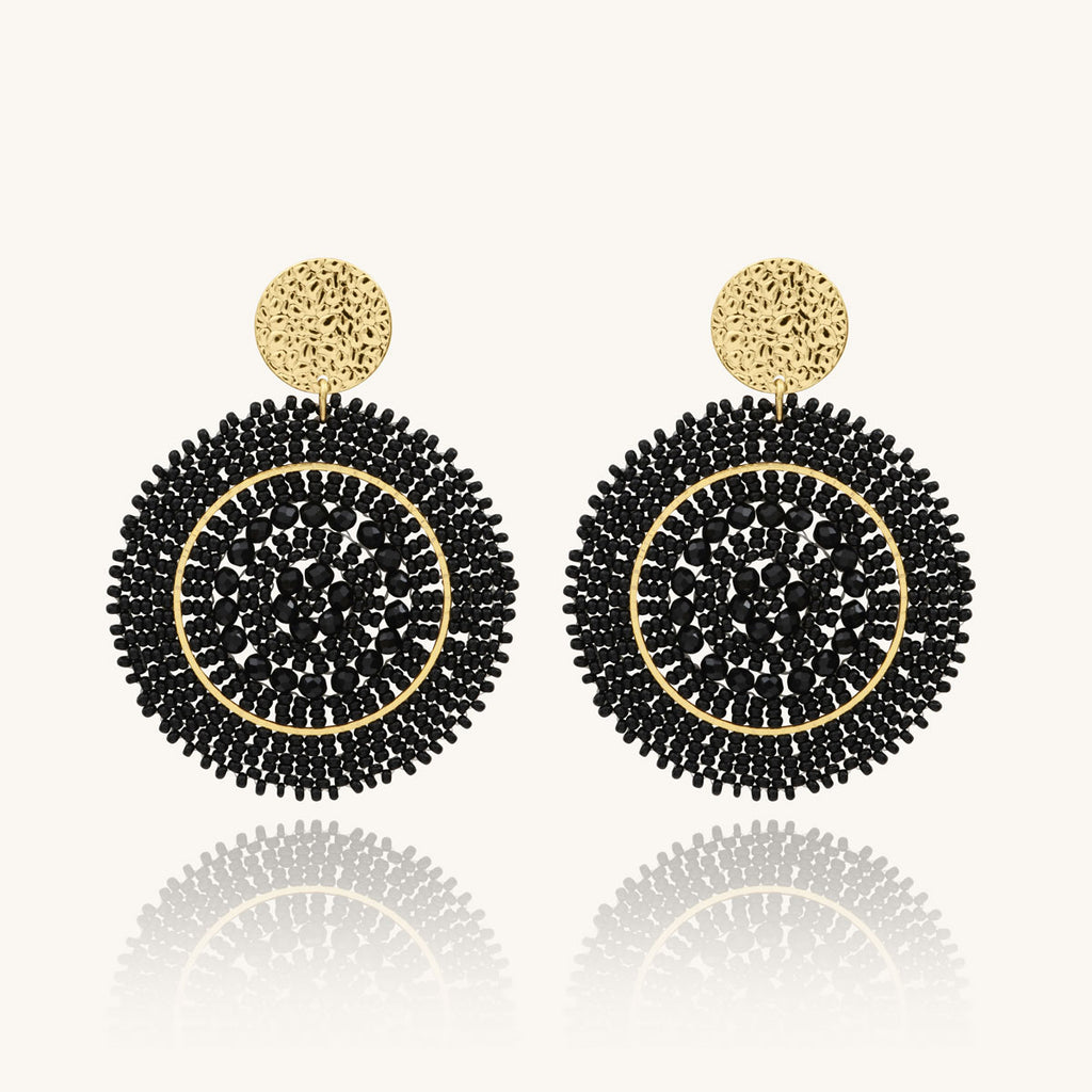 BOUCLES D'OREILLES SANTIBE ESPAGNOLA NOIR