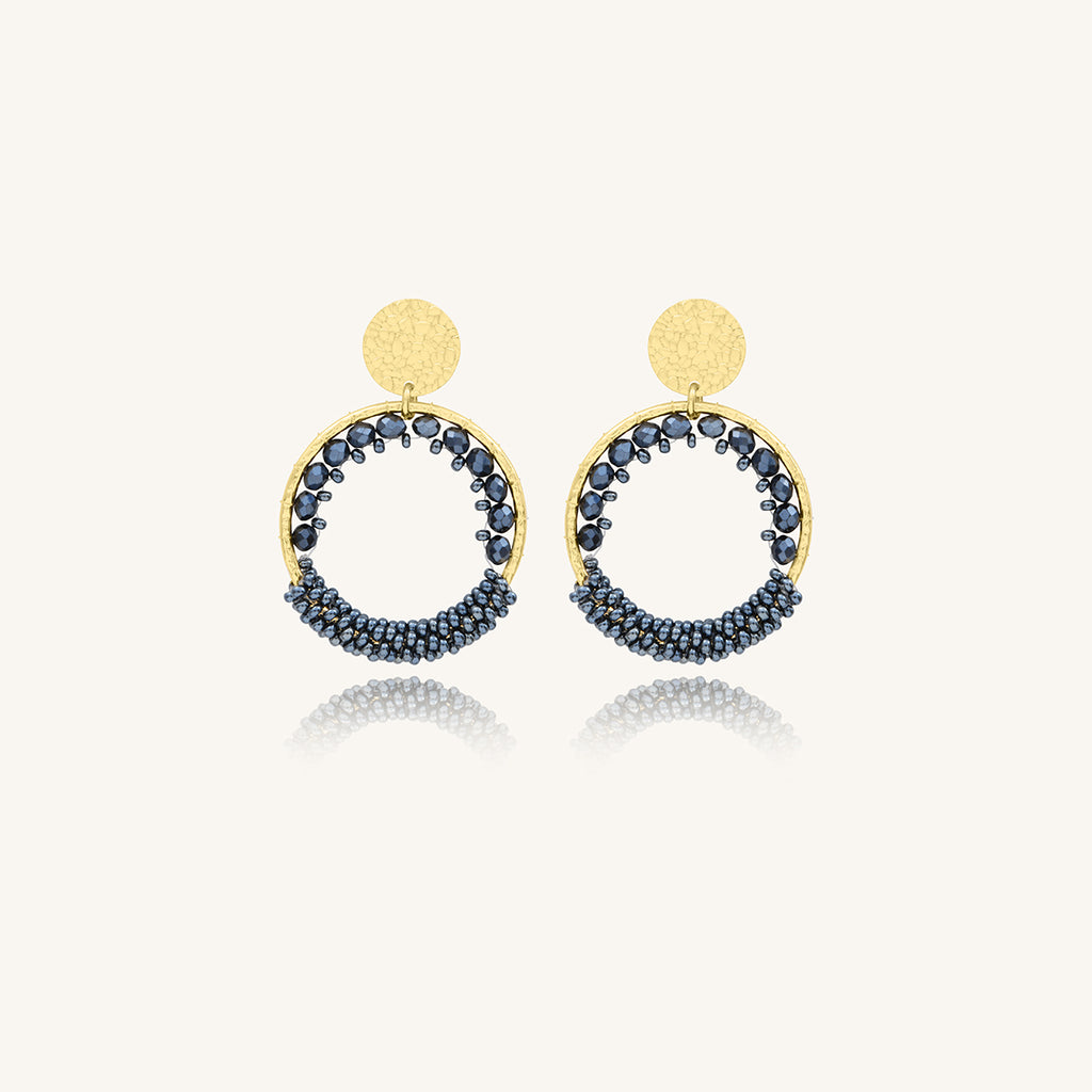 BOUCLES D'OREILLES SANTIBE ETERNELLE GRISE