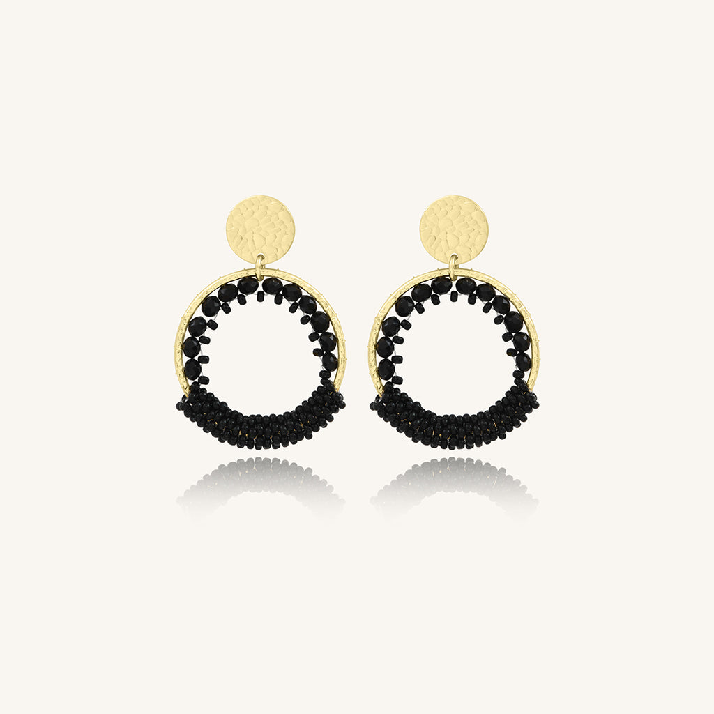 BOUCLES D'OREILLES SANTIBE ETERNELLE NOIRE