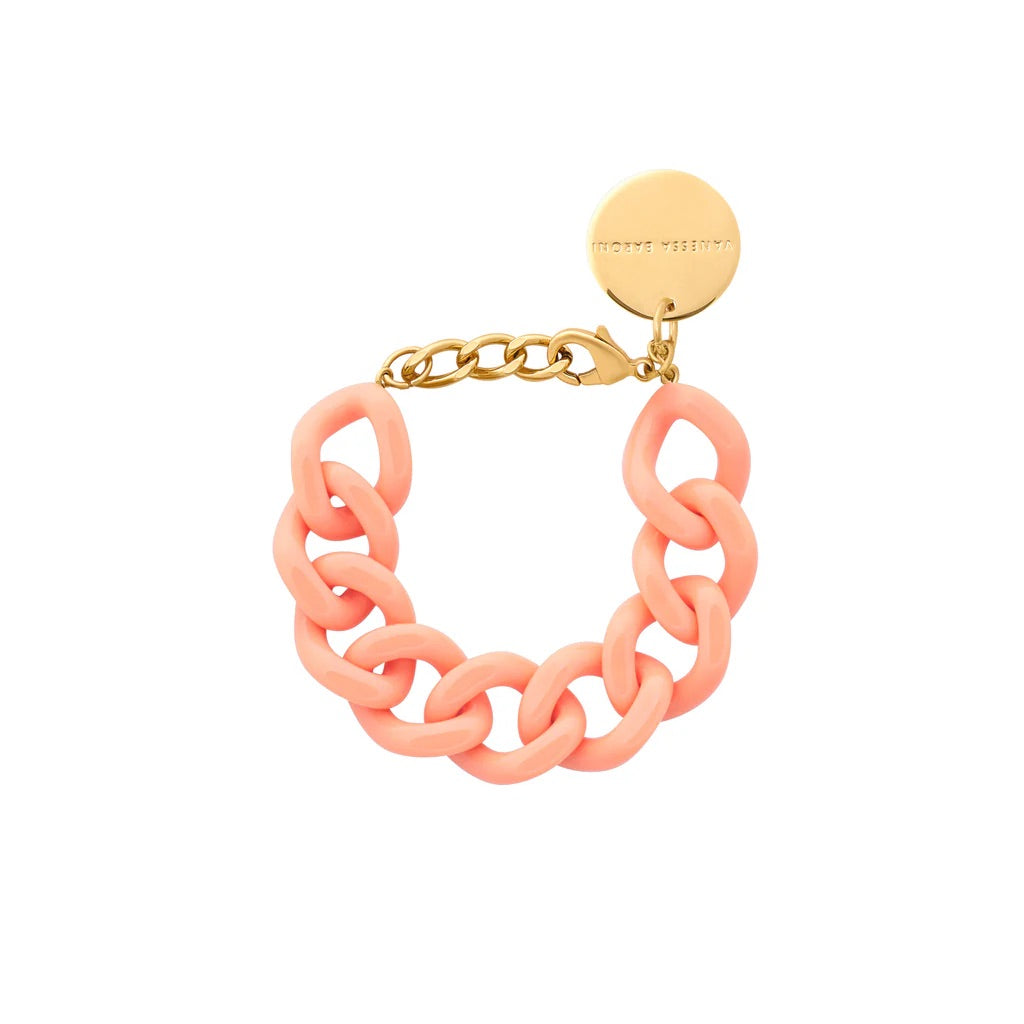 Flat Chain Bracelet Peach
