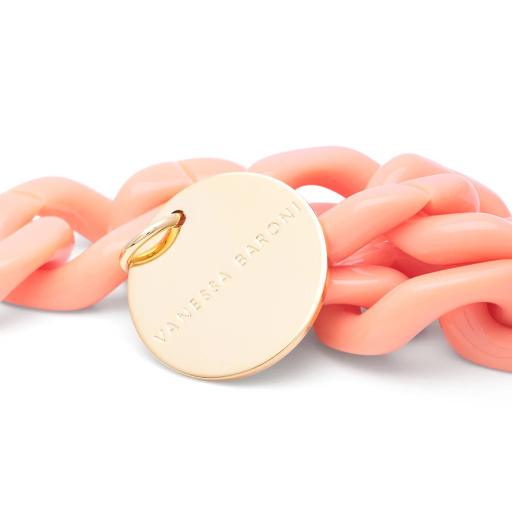 Flat Chain Bracelet Peach
