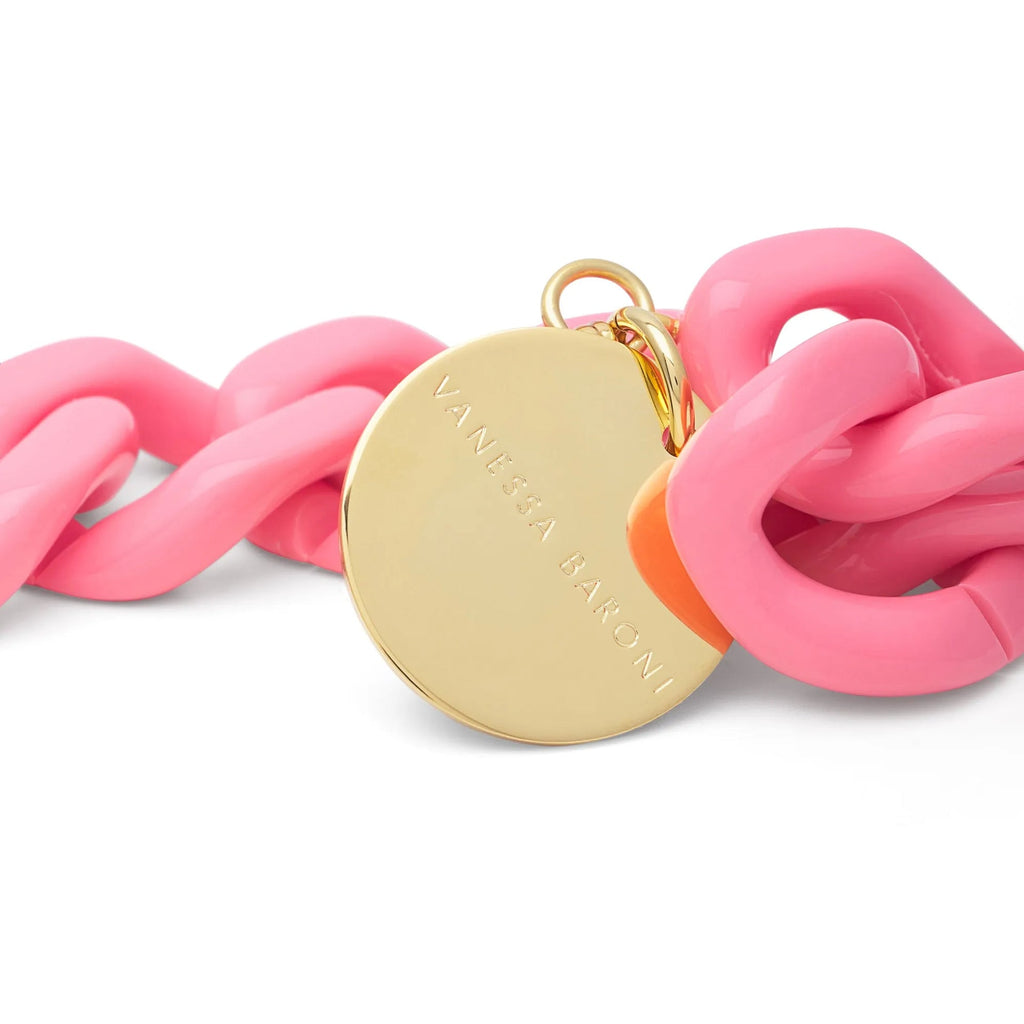 Flat Chain Bracelet Raspberry