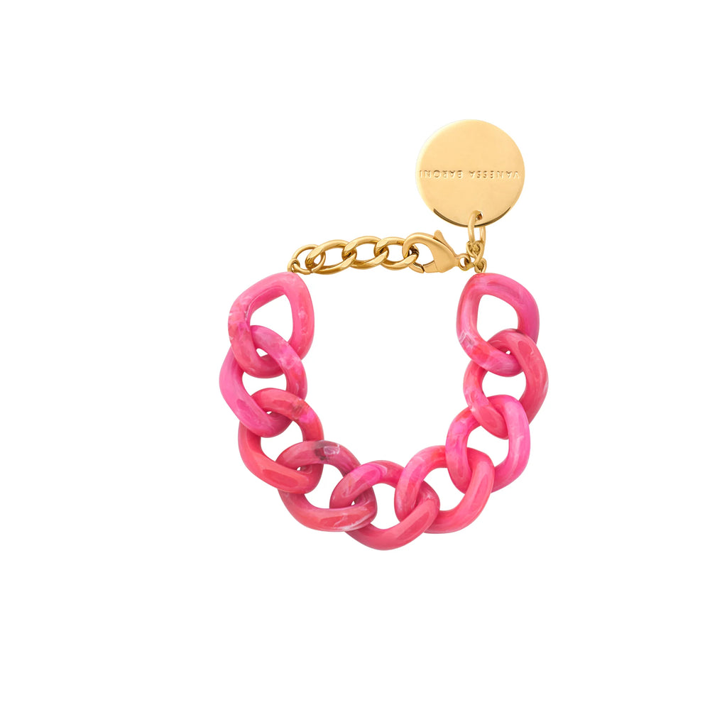 Flat Chain raspberry marble 