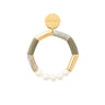 FLEX BRACELET PEARL LIGHT OLIVE SNOW GREEN MARBLE VANESSA BARONI