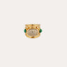 GAS BIJOUX BAGUE SIMONE - STRASS & PIERRE VERTE
