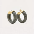 GAS BIJOUX BOUCLES D'OREILLES CREOLES ACETATE - GRISES