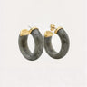 GAS BIJOUX BOUCLES D'OREILLES CREOLES ACETATE - GRISES