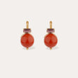 GAS BIJOUX BOUCLES D'OREILLES DECALCIA DOREES - ROUGE