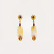 GAS BIJOUX BOUCLES D'OREILLES PLUMES NACREES