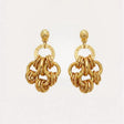 GAS BIJOUX BOUCLES D'OREILLES ANNEAUX ENTRELACES DOREES