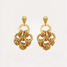 GAS BIJOUX BOUCLES D'OREILLES ANNEAUX ENTRELACES DOREES