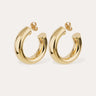 GAS BIJOUX BOUCLES D'OREILLES CREOLES TURNER DOREES