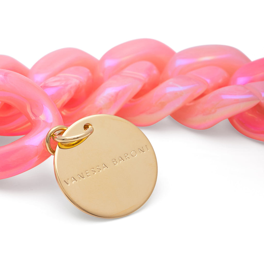 Great Bracelet Iridescent Néon Pink Marble