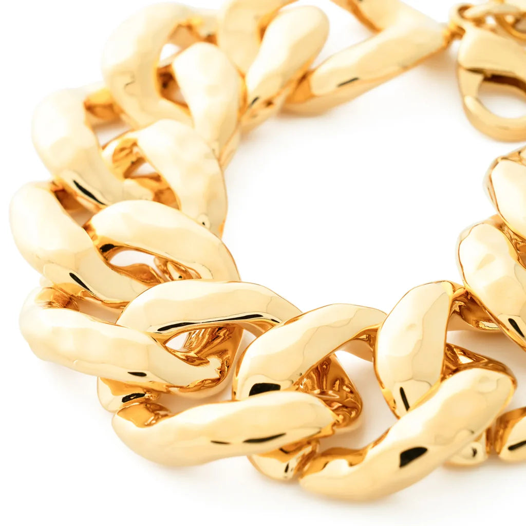Hammered Bracelet Gold – Vanessa Baroni