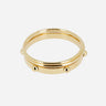BRACELET JONCS ZAG FOLIGNO ACIER DORÉ
