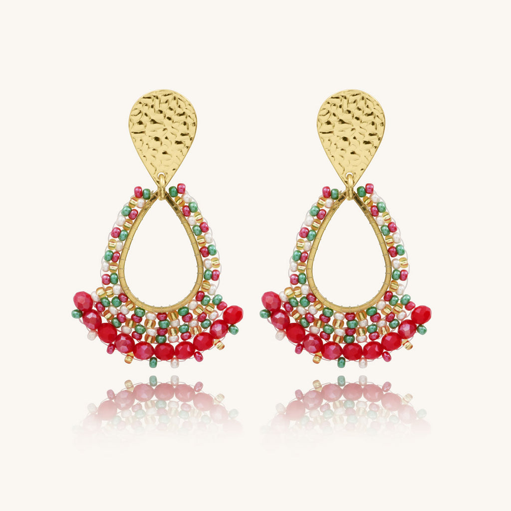 BOUCLES D'OREILLES SANTIBE MINI RIO COCCINELLE