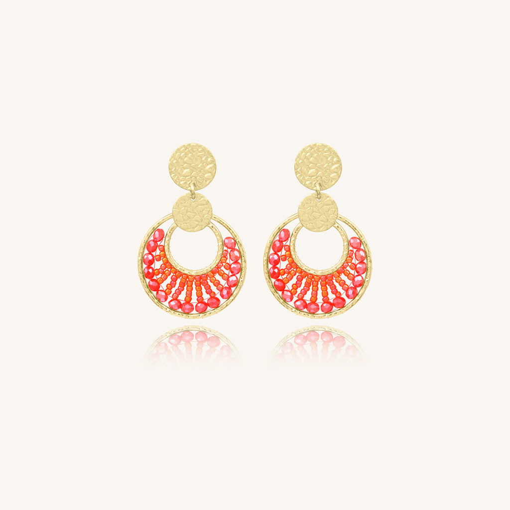 Boucles d'oreilles Mini Luna Corail
