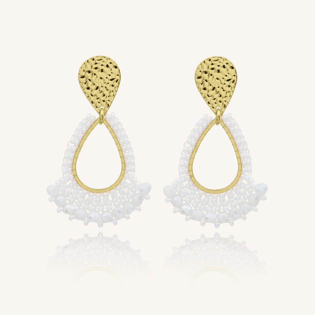 BOUCLES D'OREILLES SANTIBE MINI RIO BLANC