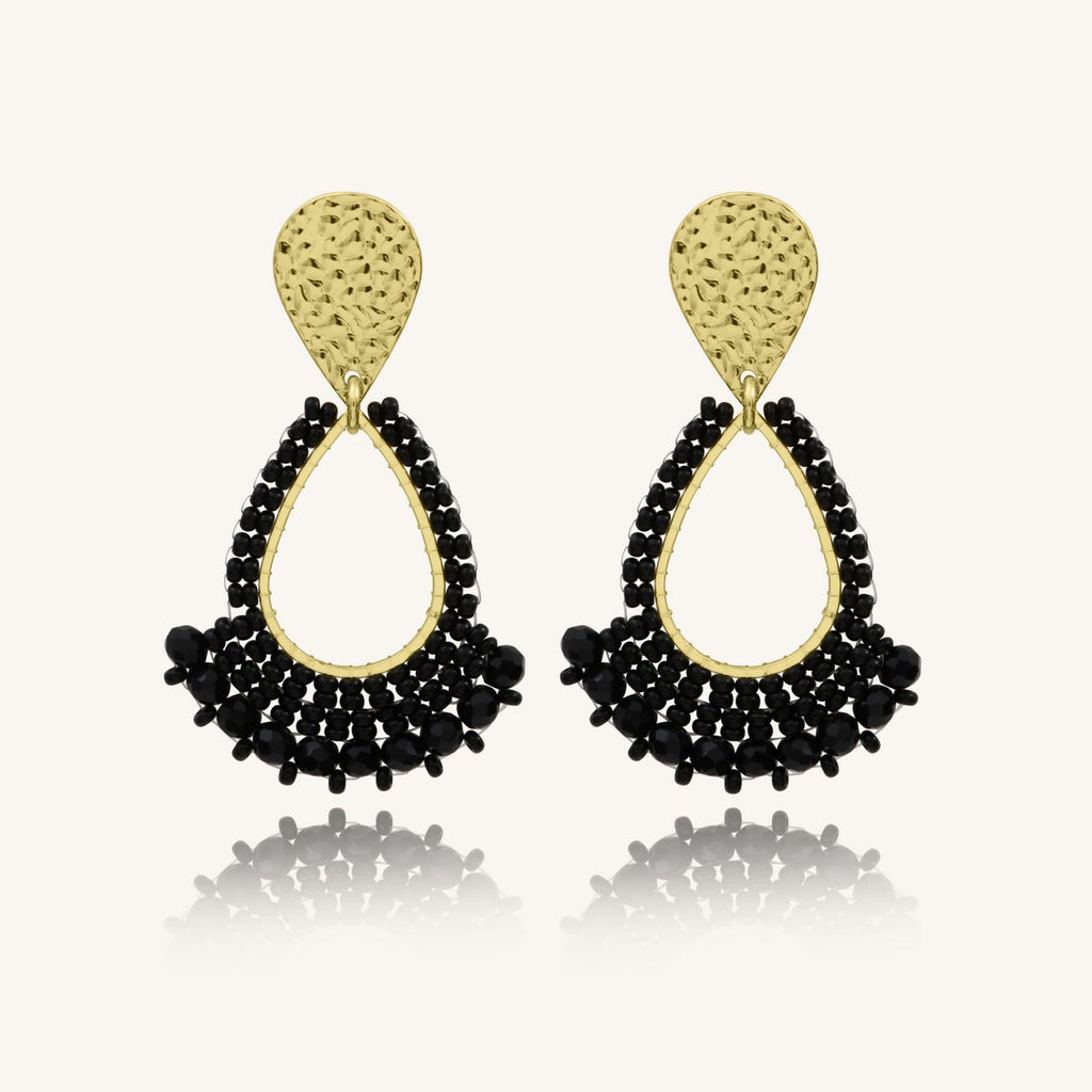 BOUCLES D'OREILLES SANTIBE MINI RIO NOIR