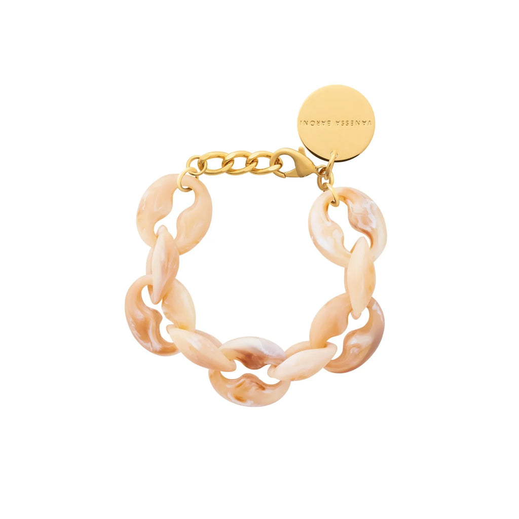 Small Turtle Bracelet Crème Brûlée Marble – Vanessa Baroni