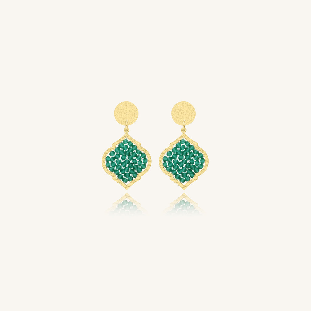 Boucles d'oreilles Mini Diamante - Vert emeraude