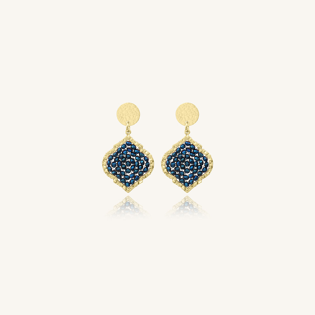 Boucles d'oreilles Mini Diamante - Bleu marine