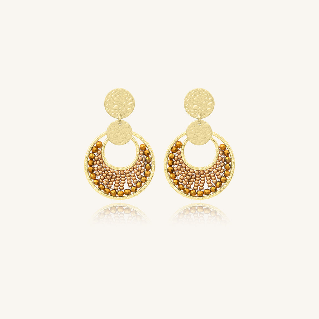 Boucles d'oreilles Mini Luna Champagne