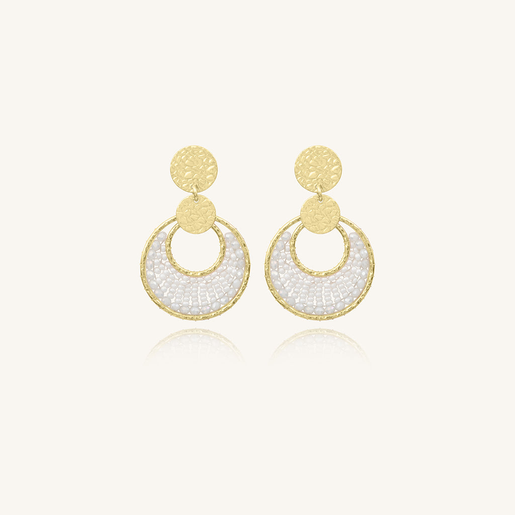 Boucles d'oreilles Mini Luna - Blanc