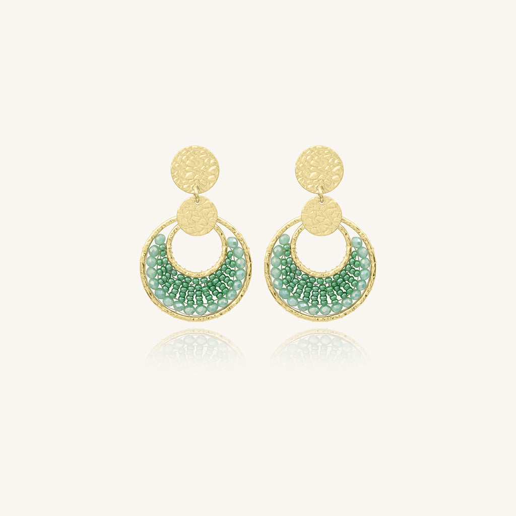 Boucles d'oreilles Mini Luna Vert d'eau