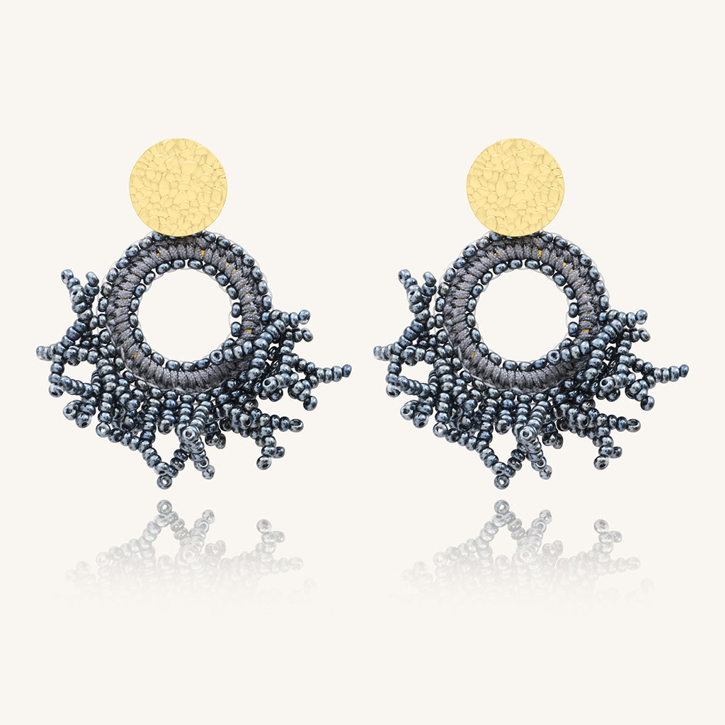 BOUCLES D'OREILLES SANTIBE MINI PACIFICO GRISE