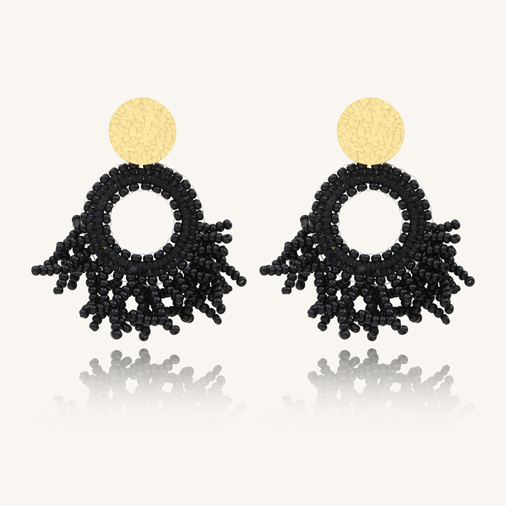 BOUCLES D'OREILLES SANTIBE MINI PACIFICO NOIRE