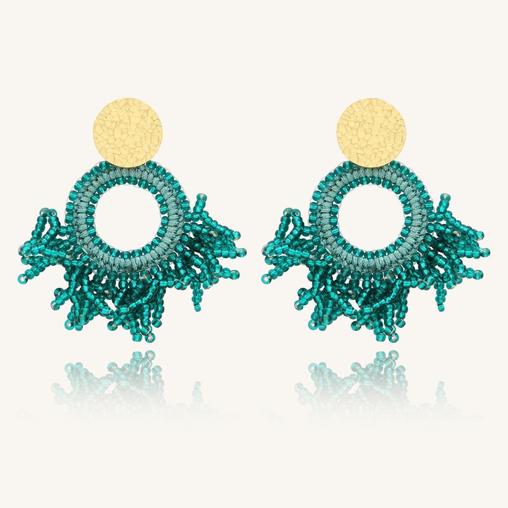 BOUCLES D'OREILLES SANTIBE MINI PACIFICO VERTE EMERAUDE